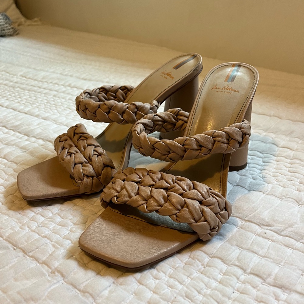 Sam Edelman Tan Braided Heels
